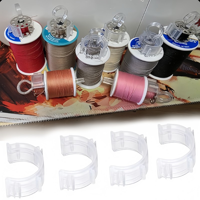 Embroidery Threads - 64 szt. Przezroczyste uchwyty na szpulki