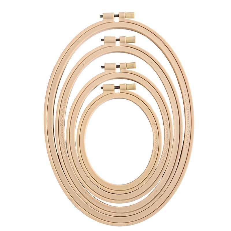 Embroidery Hoop Square - Imitacja bambusa plastikowe owalne drewniane kolorowe