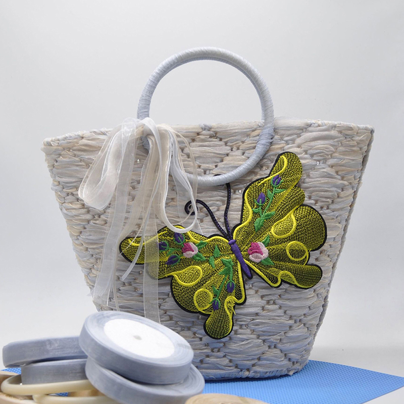 Embroidery Sheet - Haftowana torba wiadro pomocnicza dzianina szycie