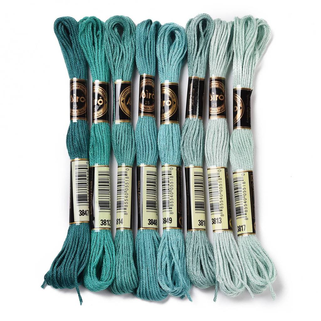 Embroidery Threads - 1 Zestaw 8 motków 0,5 mm