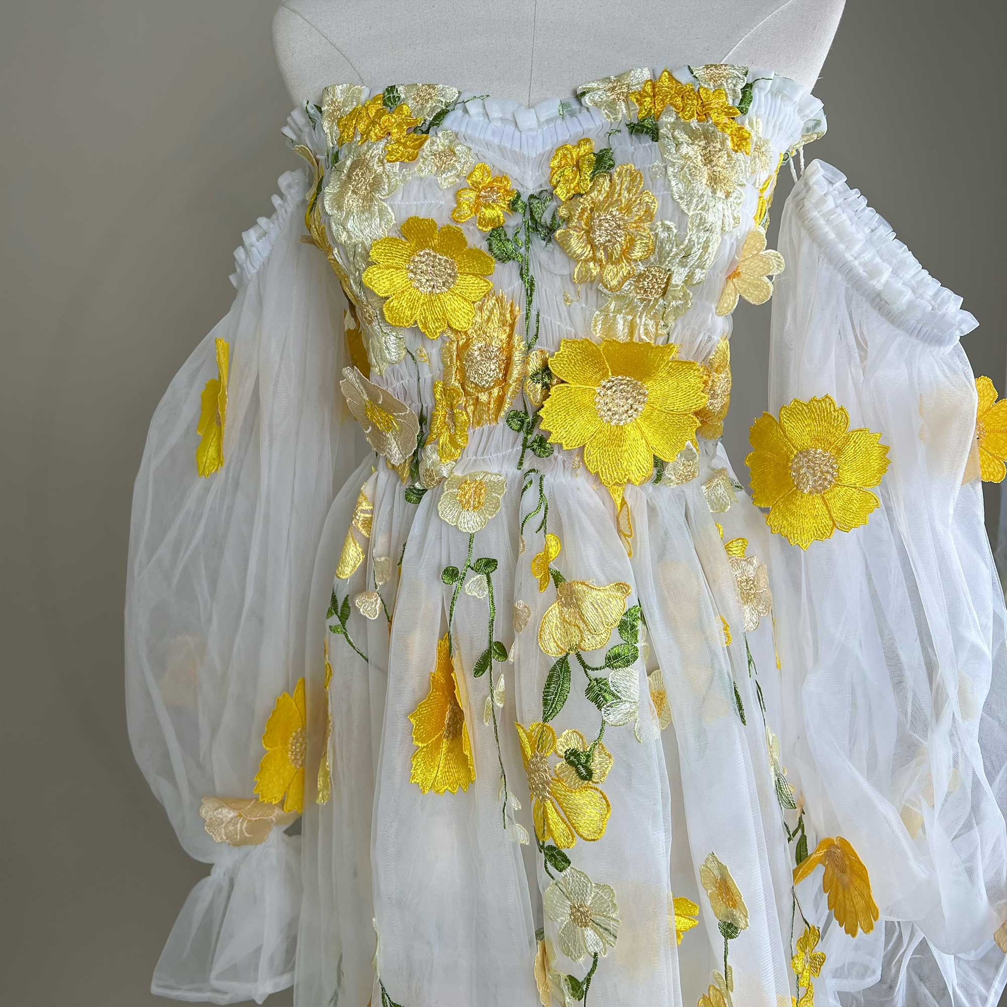 Don&Judy Kolorowa Sukienka z O – Embroidery Daisy recenzja i cena