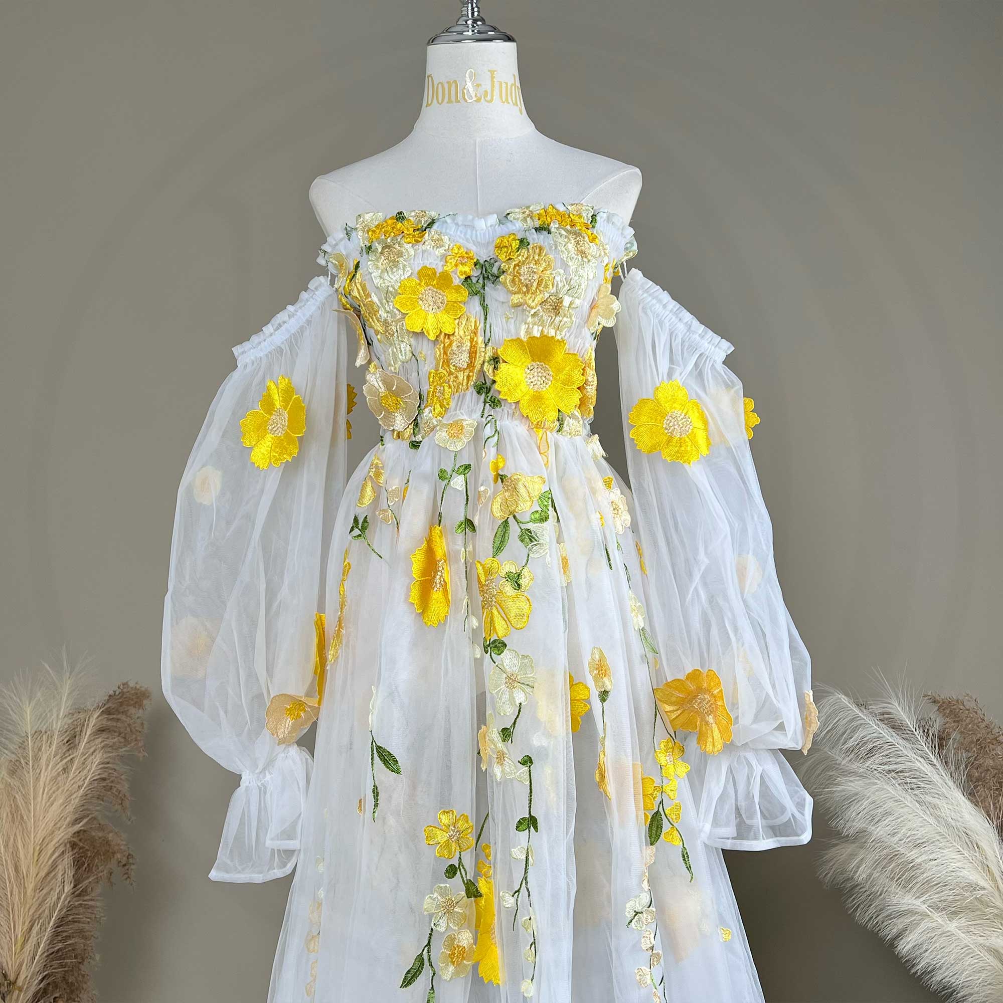 Don&Judy Kolorowa Sukienka z O – Embroidery Daisy recenzja i cena