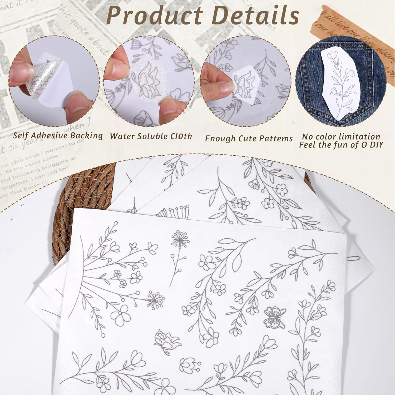 Papier do haftowania rozpuszcz – Embroidery Daisy recenzja i cena