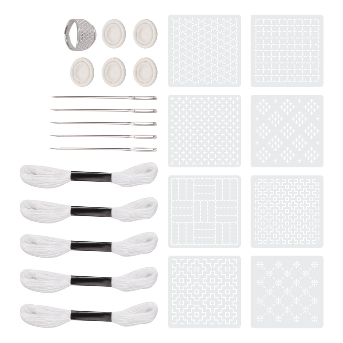 ~PERFECT}24 szt. Plastikowy Ze – Embroidery X Pattern recenzja i cena