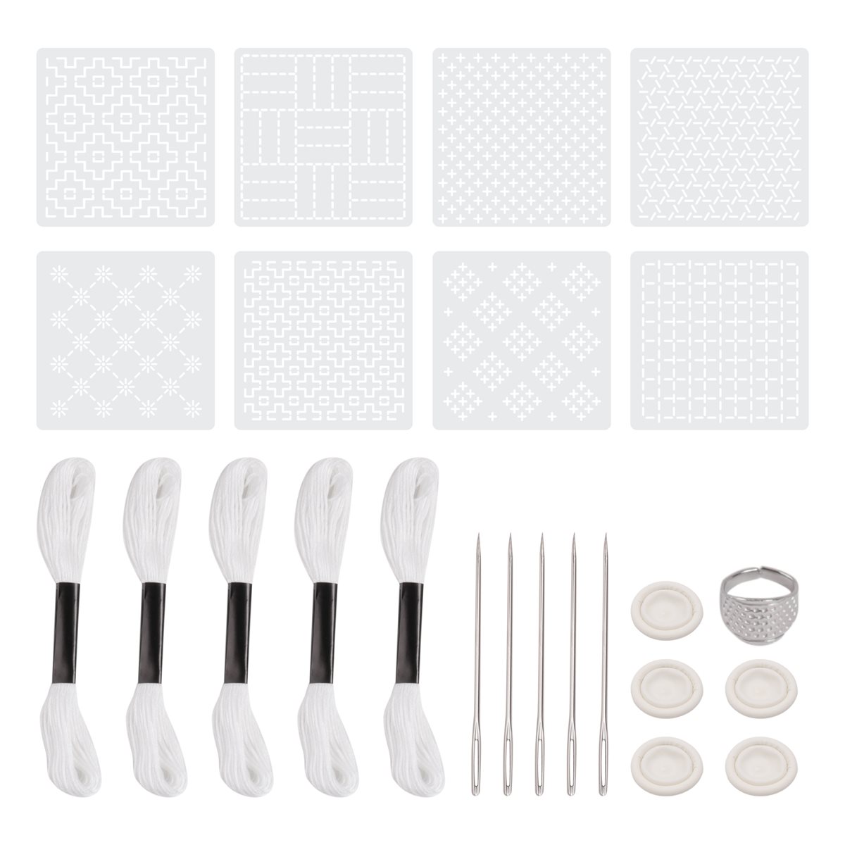 ~PERFECT}24 szt. Plastikowy Ze – Embroidery X Pattern recenzja i cena