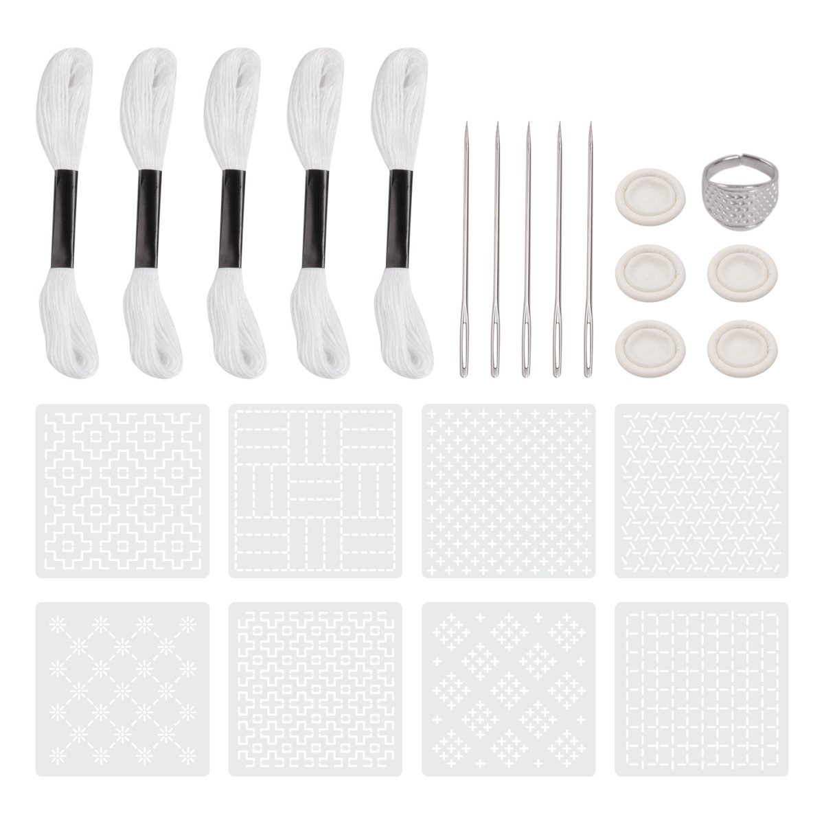 ~PERFECT}24 szt. Plastikowy Ze – Embroidery X Pattern recenzja i cena