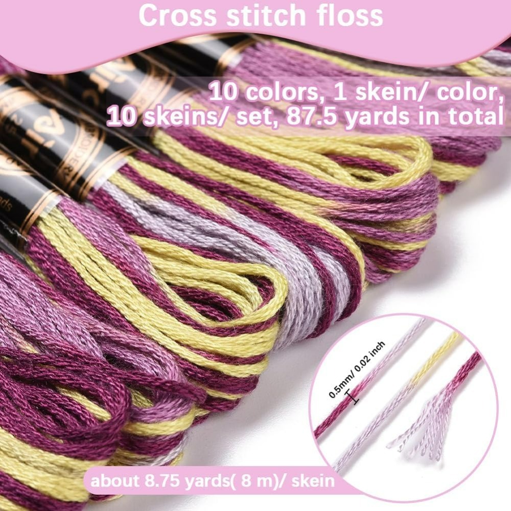 6 nici fioletowa różnokolorowa – Embroidery Threads recenzja i cena