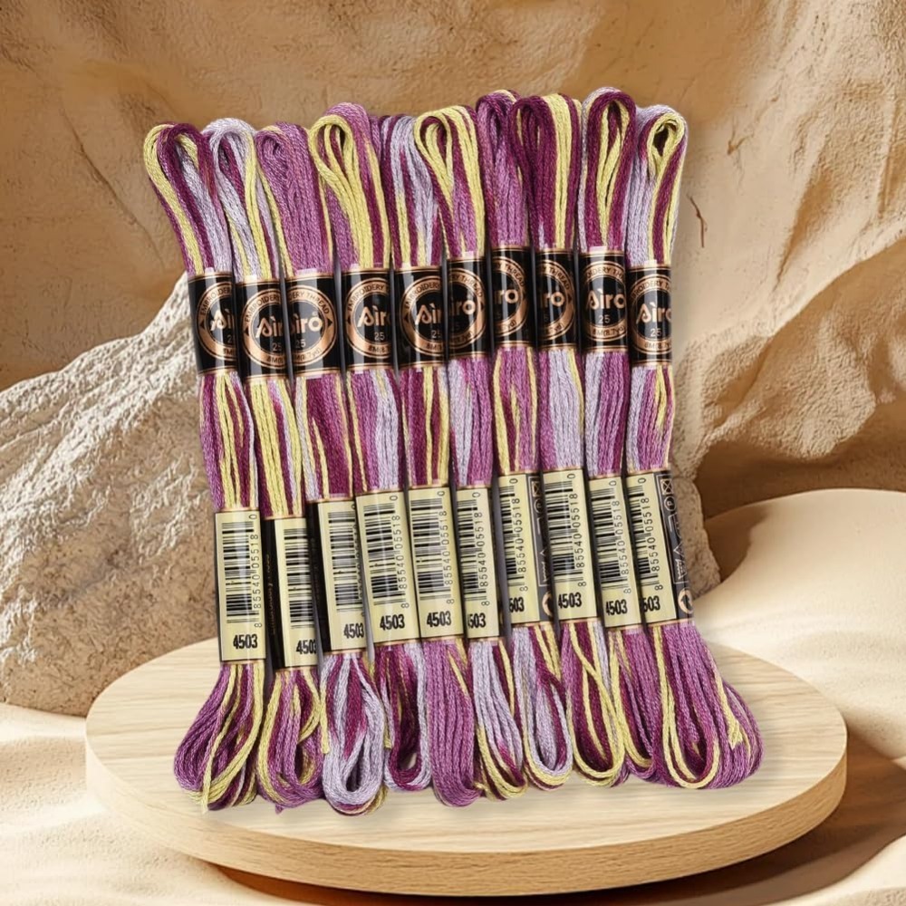 6 nici fioletowa różnokolorowa – Embroidery Threads recenzja i cena