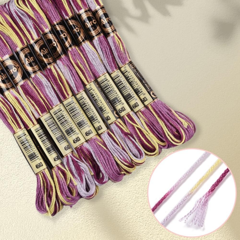 6 nici fioletowa różnokolorowa – Embroidery Threads recenzja i cena