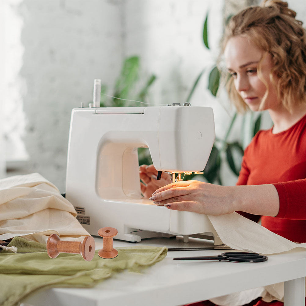 7 szt. drewnianych szpulek na  – Embroidery Threads recenzja i cena