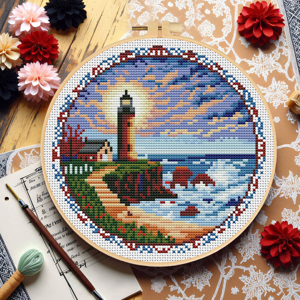Haft Krzyżykowy Latarnia Morsk – Embroidery X Pattern recenzja i cena