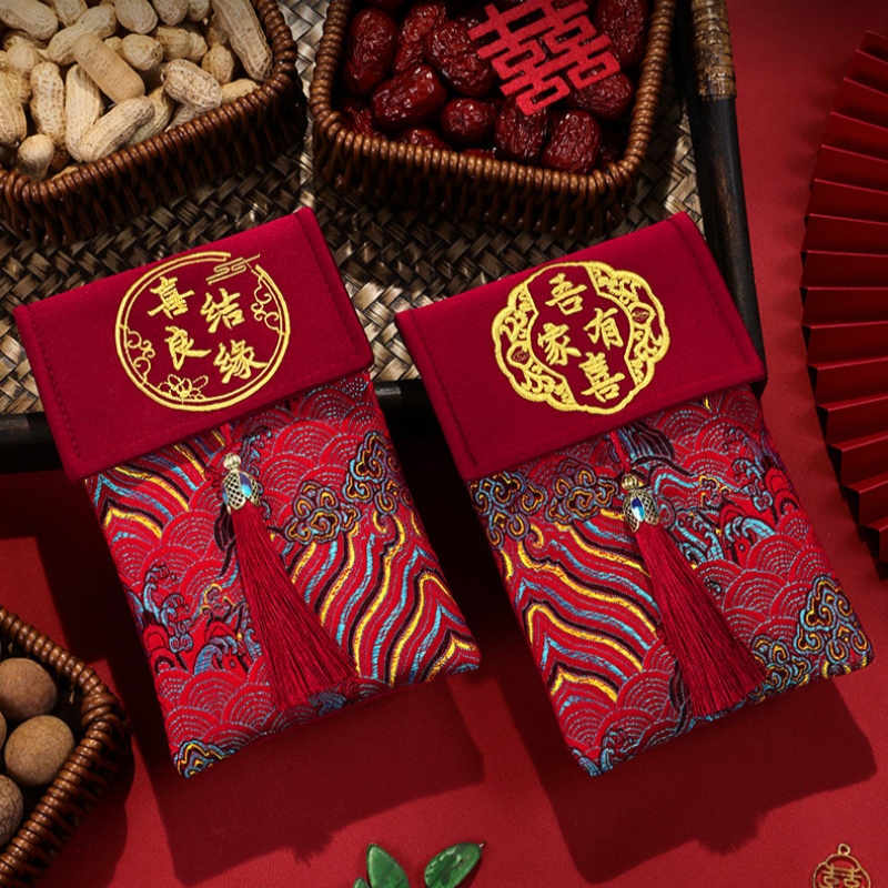 1 szt. Brokatowa haftowana tka – Embroidery Red recenzja i cena