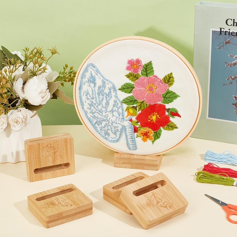 6 szt. Drewnianych stojaków na – Embroidery Hoop Square recenzja i cena