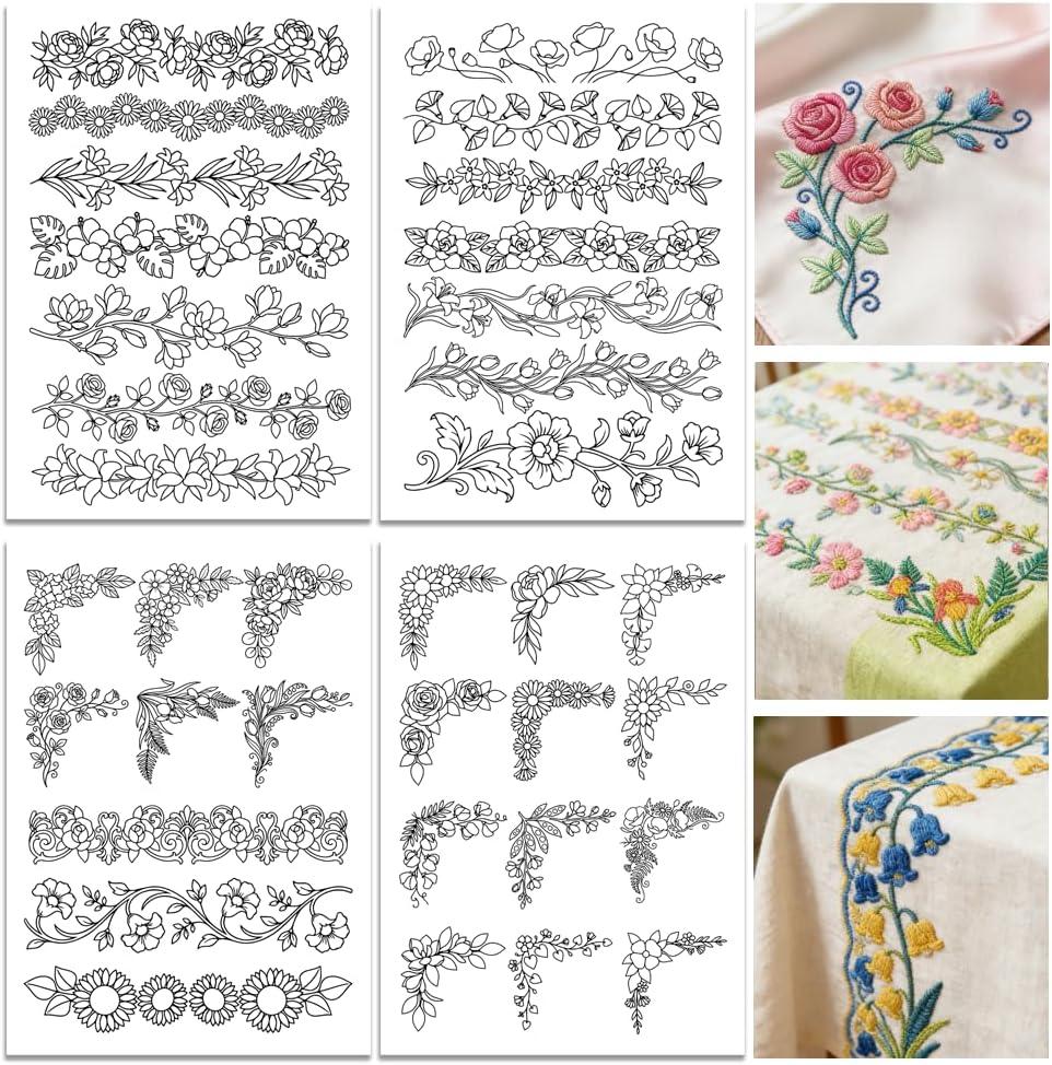 Wstępnie nadrukowane, duże kwi – Embroidery Sheet recenzja i cena