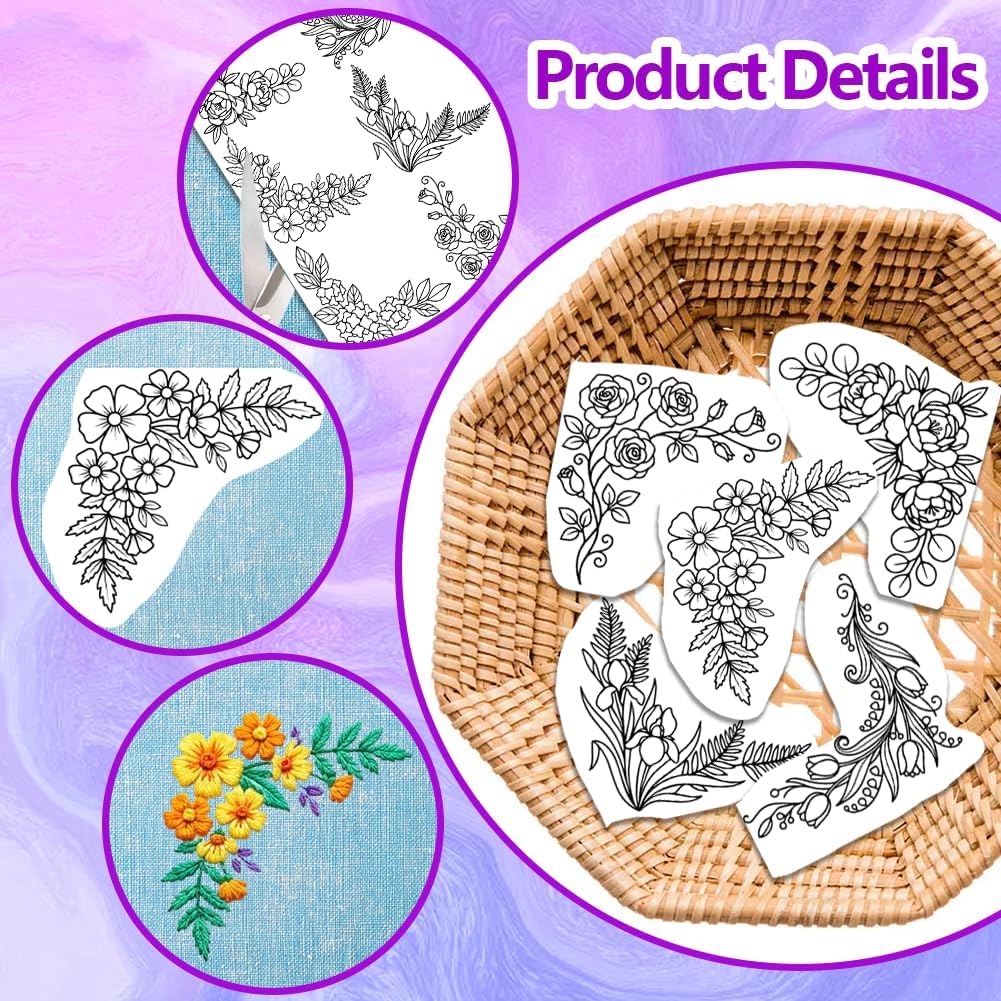 Wstępnie nadrukowane, duże kwi – Embroidery Sheet recenzja i cena